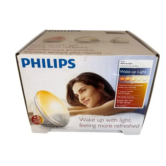 Philips Wake-Up Light Sunrise Alarm Colored Simulation Lamp w/ Natural Sounds - Picture 1 of 16
